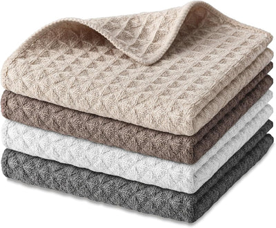 4 Pzas Toallas Microfibra 12x12pulg Cafetería Barra Vapor