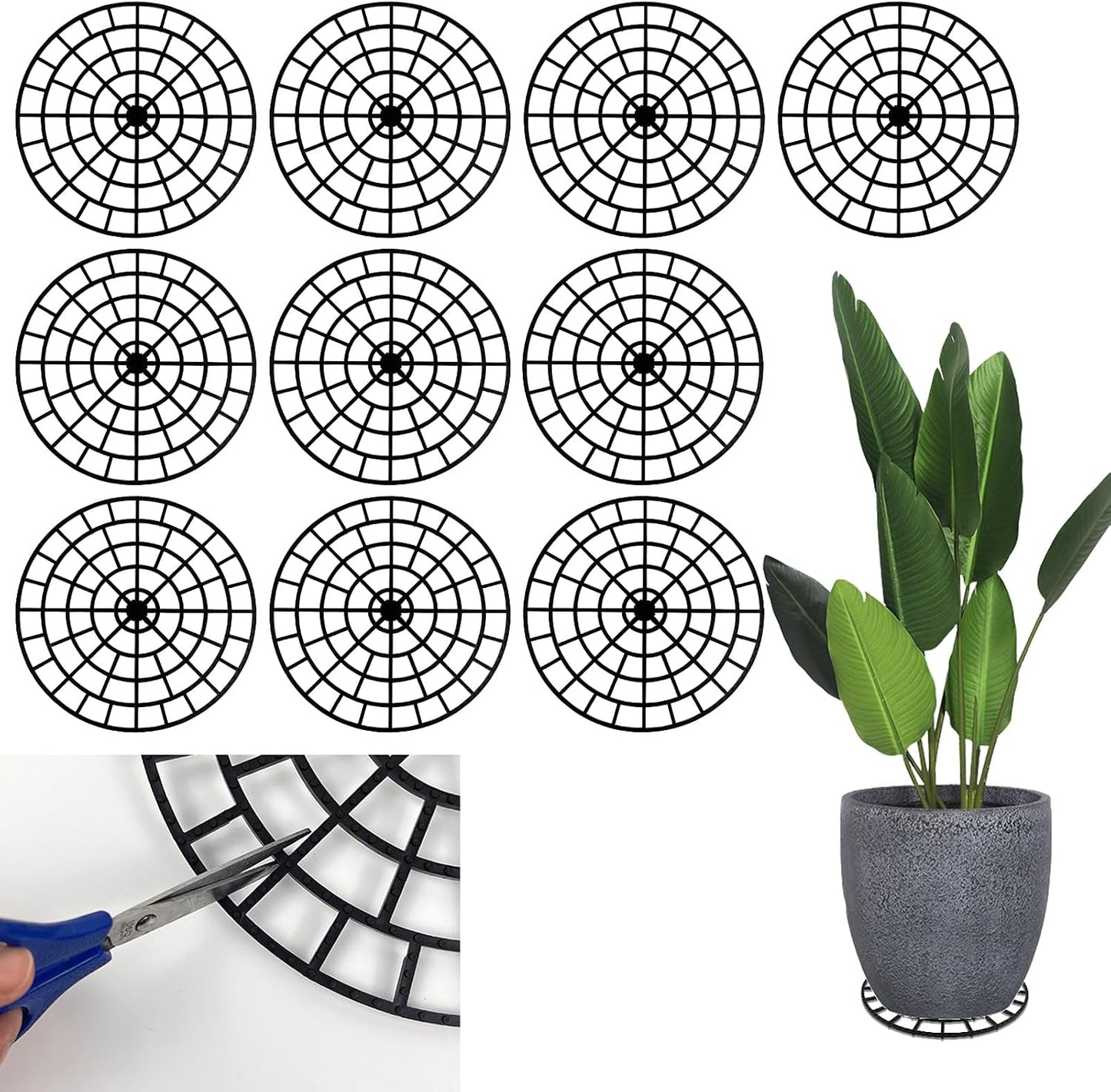 10 Elevadores Plantas 12pulg Soportes Ajustables Interior Exterior