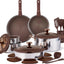 Set 22 Utensilios Cocina Acero Inox Mango Desmontable