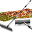 Rastrillo paja césped 36-63pulg mango acero inox airear suelo