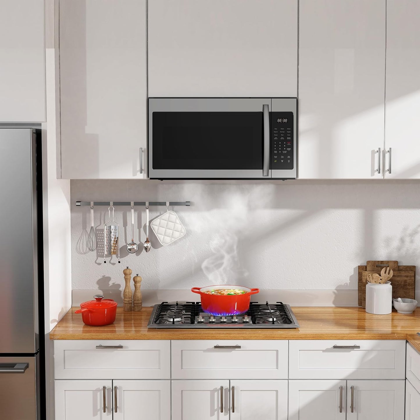 Horno microondas acero inox 1.7 pies cubicos 1000W
