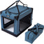 Jaula plegable perro 54pulg aluminio bolsa vellón