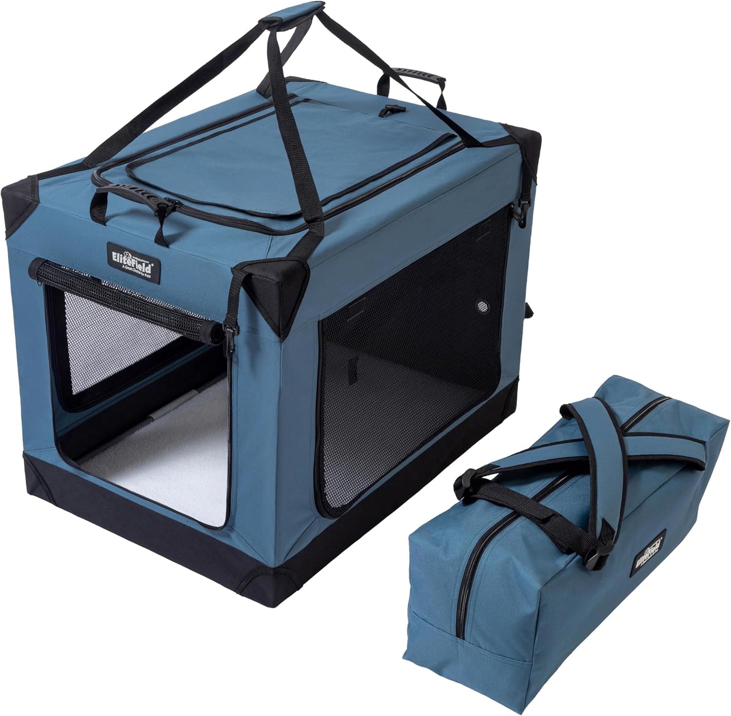 Jaula plegable perro 54pulg aluminio bolsa vellón