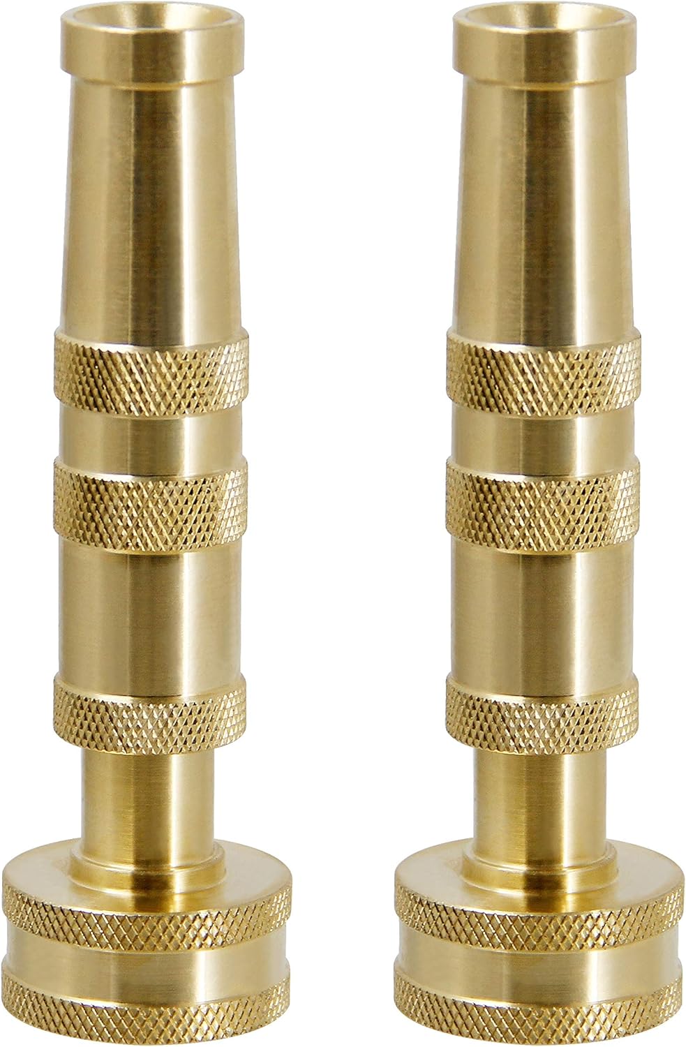 Boquilla manguera latón ajustable giratoria 4pulg set 2