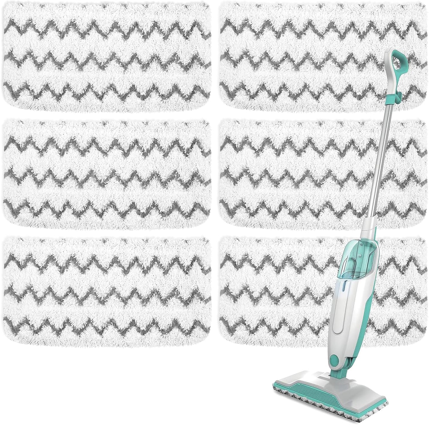 6 Pzas Almohadillas Microfibra para Trapeador Shark S1000