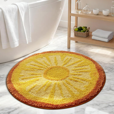 Tapete baño verano diseño frutas felpa suave