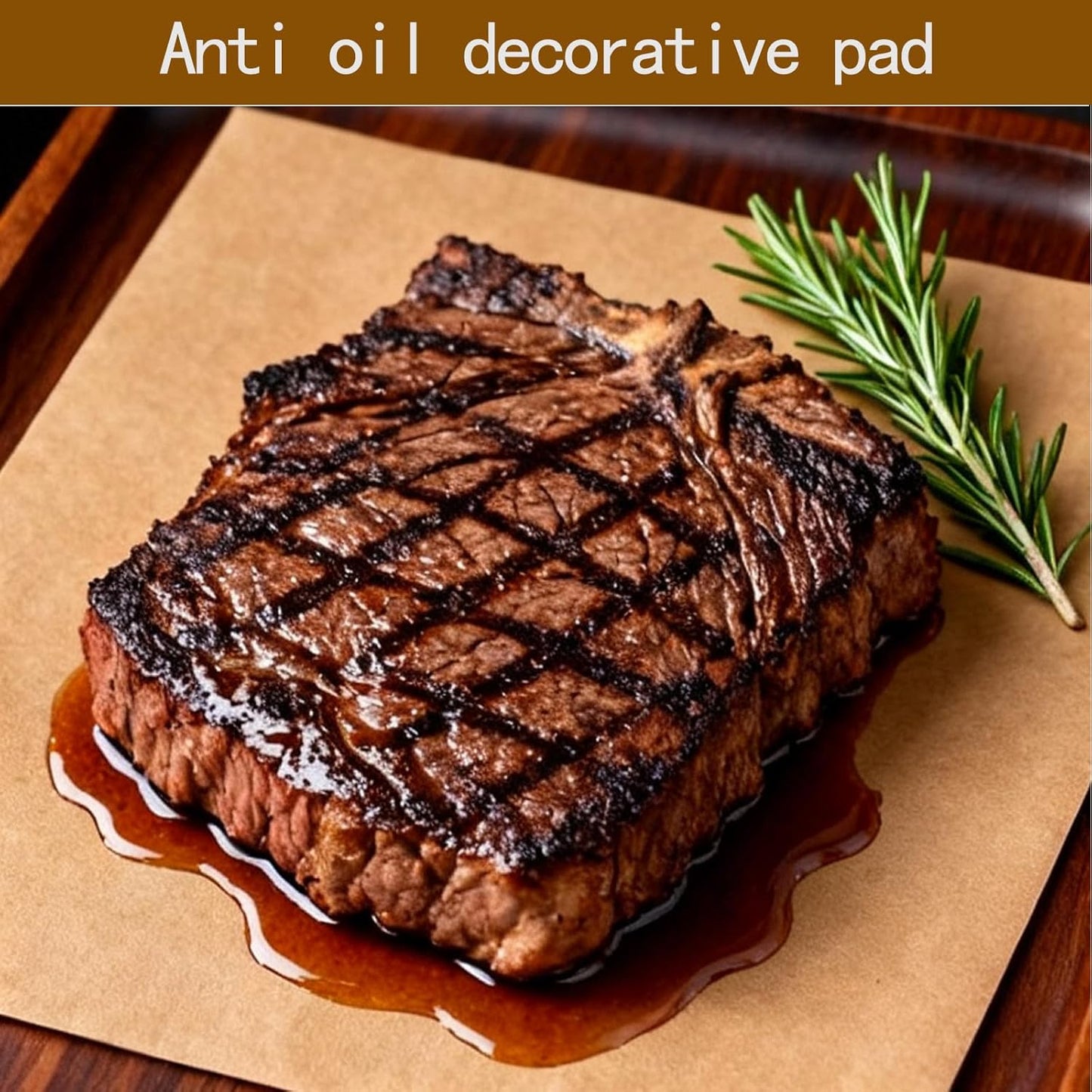 Papel de hamburguesa antiadherente 6 x 6 pulgadas 100 piezas