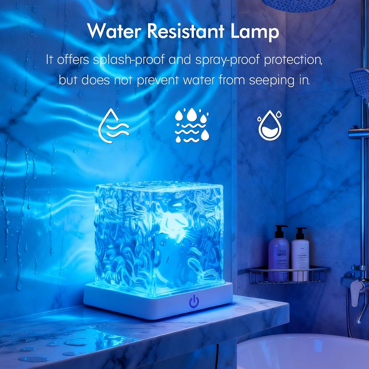 Luz baño impermeable para niños con proyector RGBW