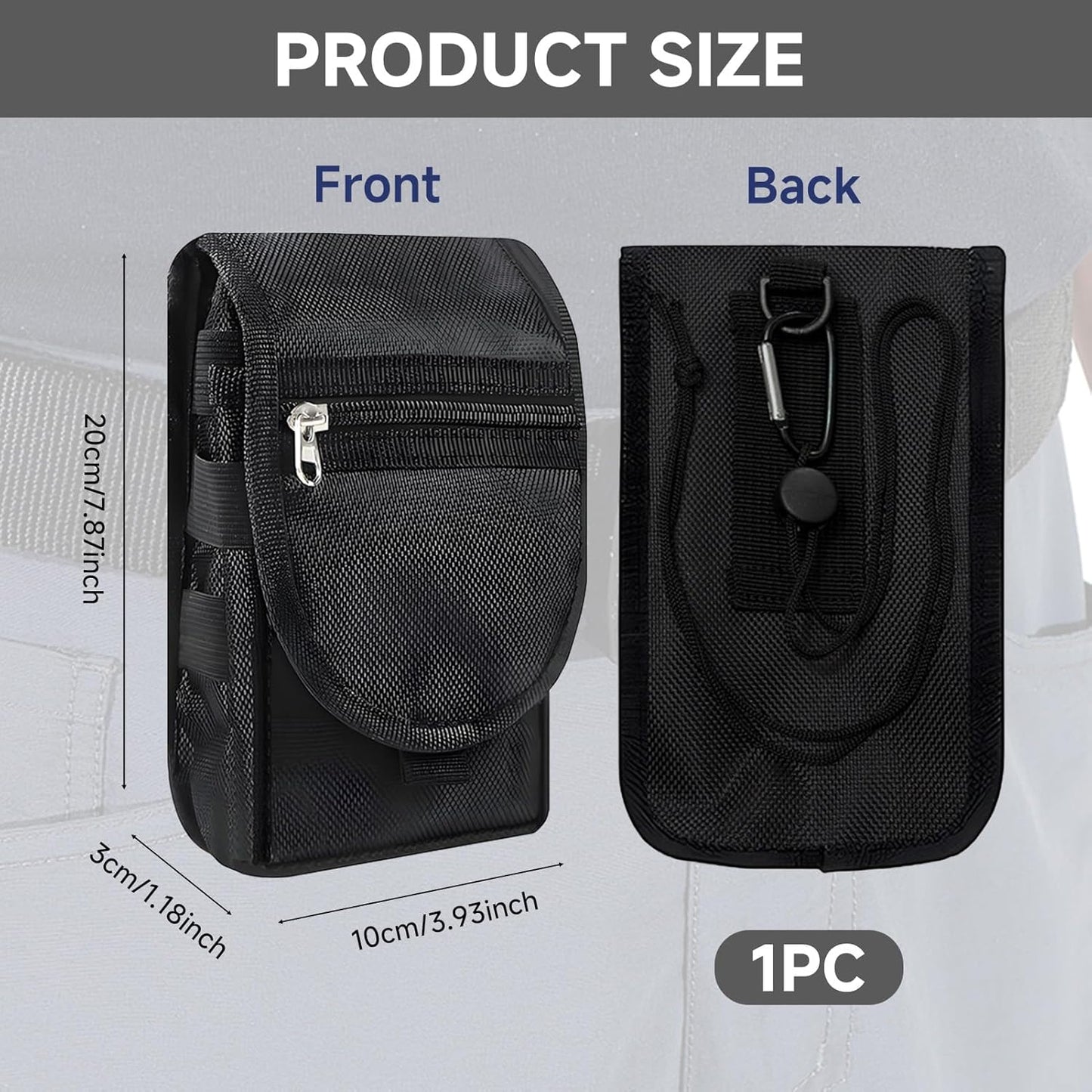 Bolsa herramientas cinturón táctico de nailon con soporte celular