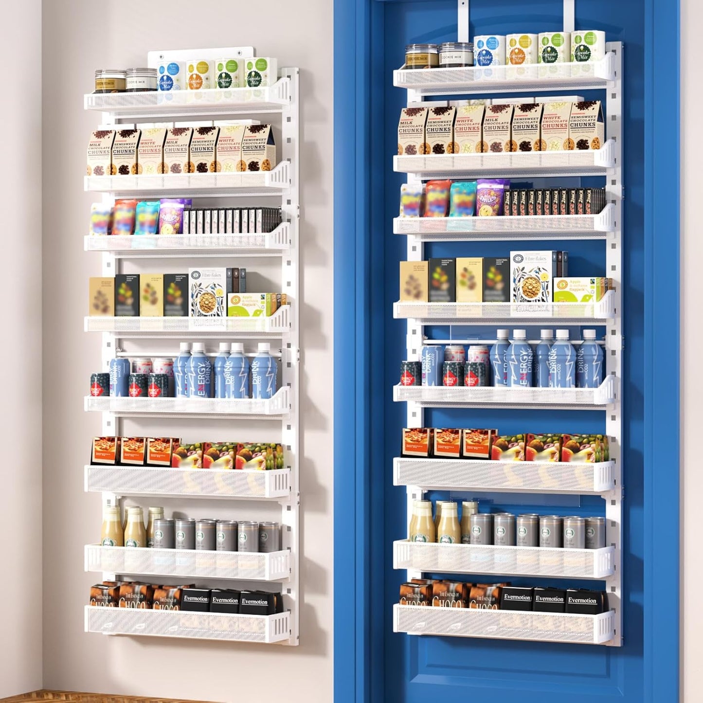 Organiz. especias 8 niveles metal resistente 2en1 para cocina