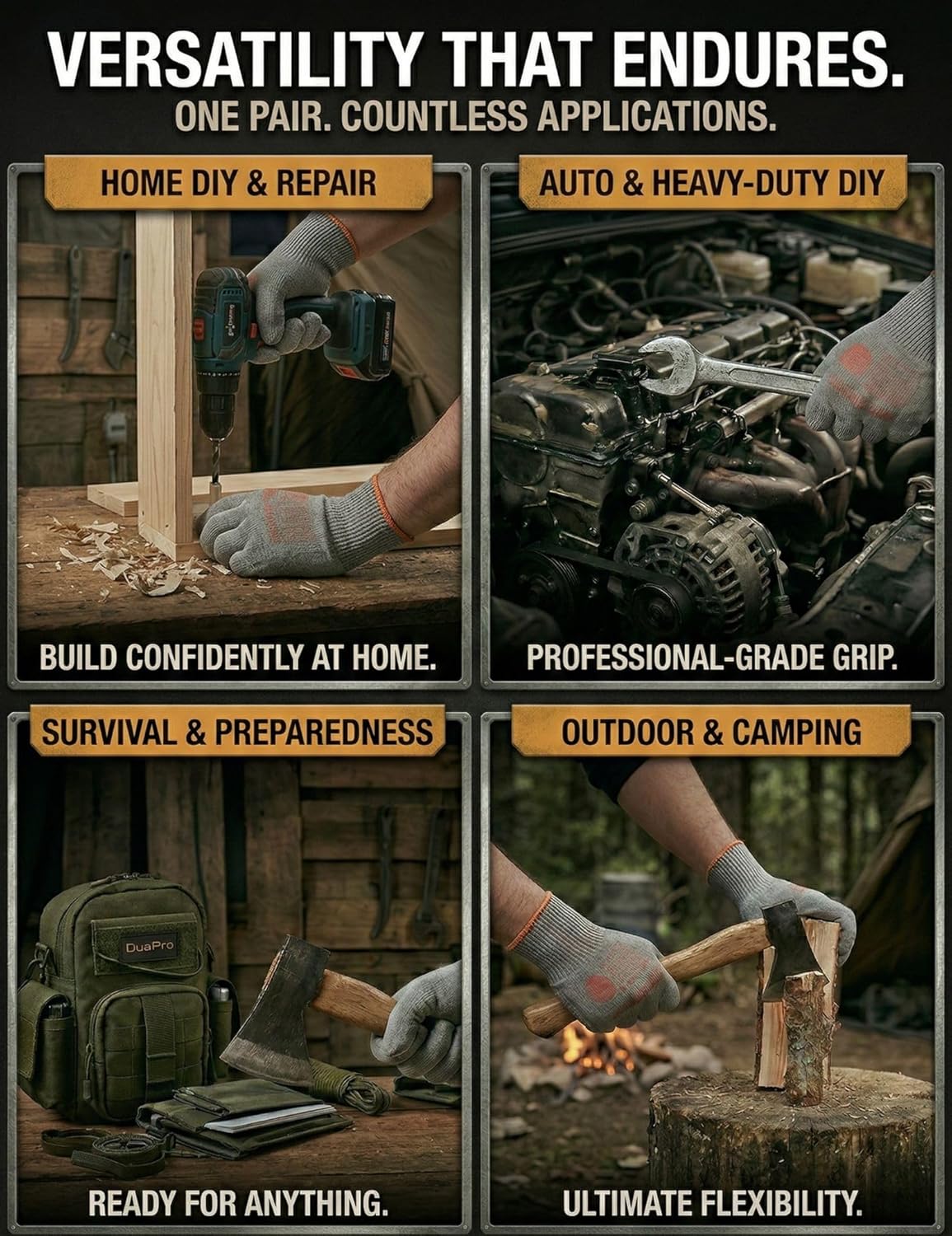 Guantes corto nivel 5 antideslizante fábrica construcción