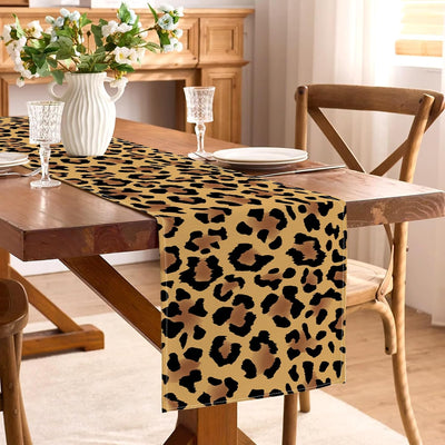 Decoración fiesta leopardo camino mesa 13x90pulg