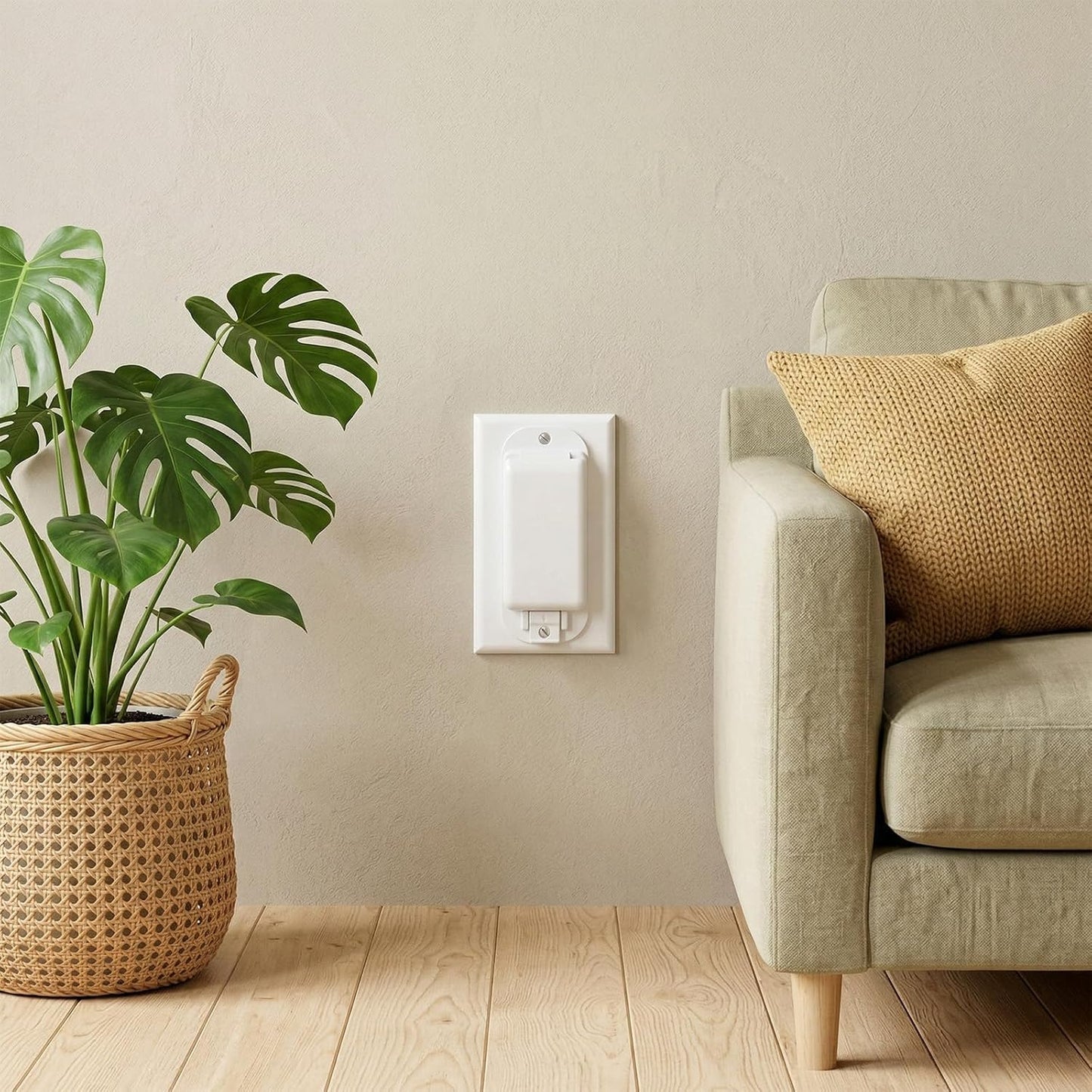 2 Pzas Protectores Interruptor Luz Blanco Seguridad Niños
