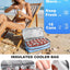 Bolsa playa con hielera malla 8 bolsillos plegable mujer