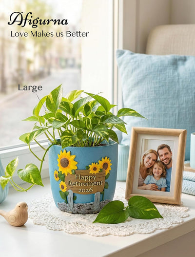 Regalo jubilación mujer enfermera profesora maceta decoración