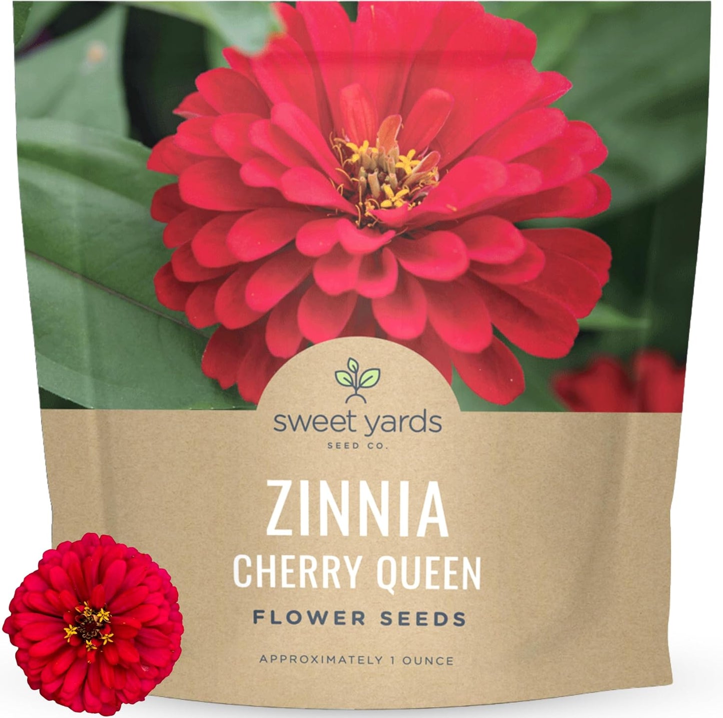 Paquete 4000 semillas Zinnia Cherry Queen