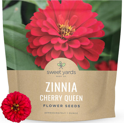 Paquete 4000 semillas Zinnia Cherry Queen