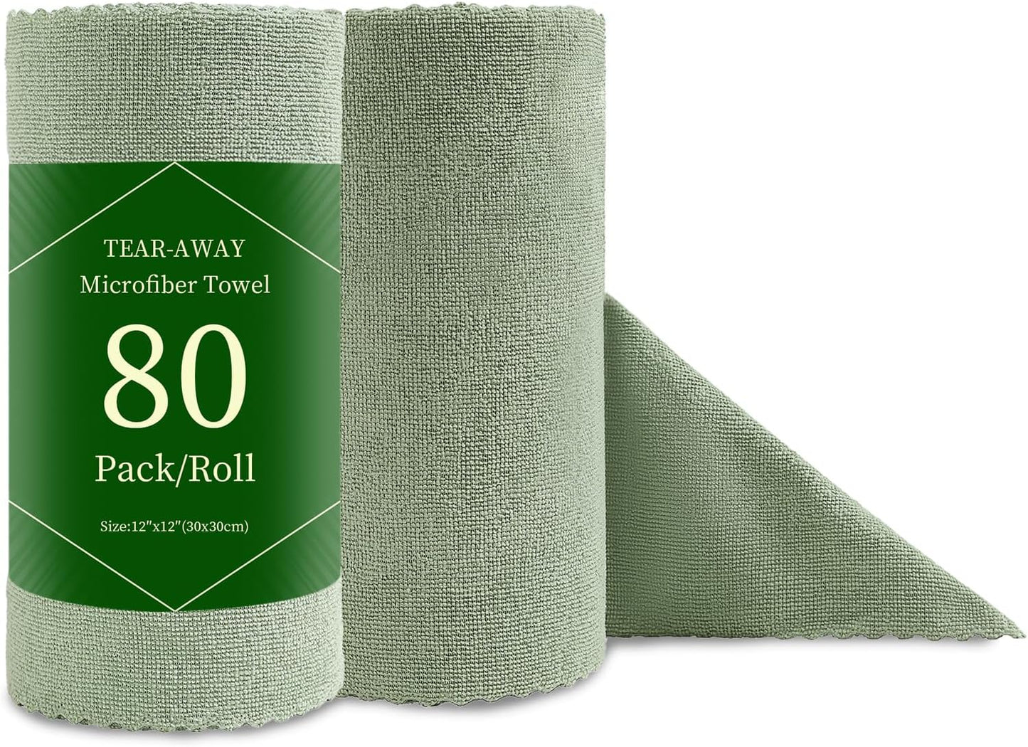 80 Paños Microfibra 12x12pulg Reutilizables para Auto y Casa