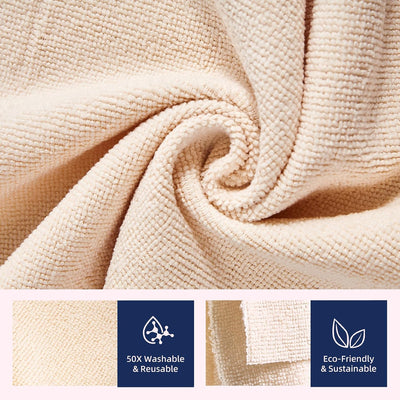 Rollo paño microfibra 12x12pulg set 85 reutilizables beige