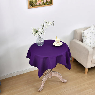 Mantel cuadrado pequeño de poliéster resistente a manchas y arrugas color morado