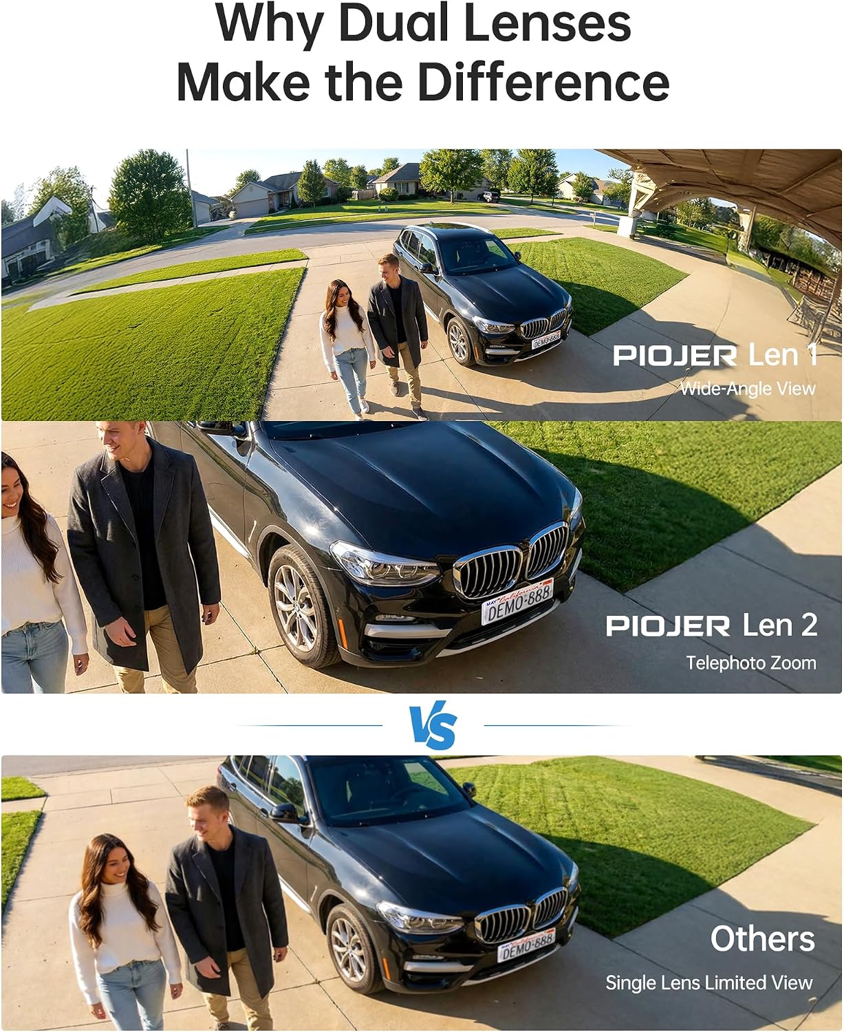 Cámaras seguridad doble lente inalámbricas solares kit 4