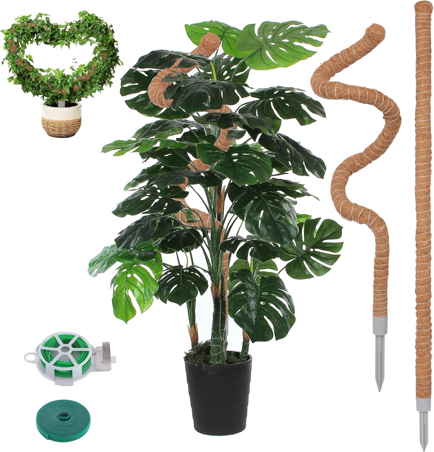 2 Postes Musgo para Monstera 28pulg Fibra Coco