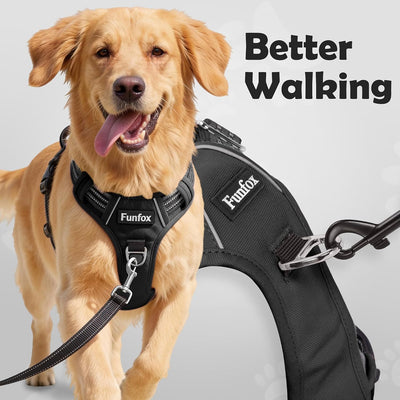 Arnés perro XL ajustable sin tirones mango vertical reflejante