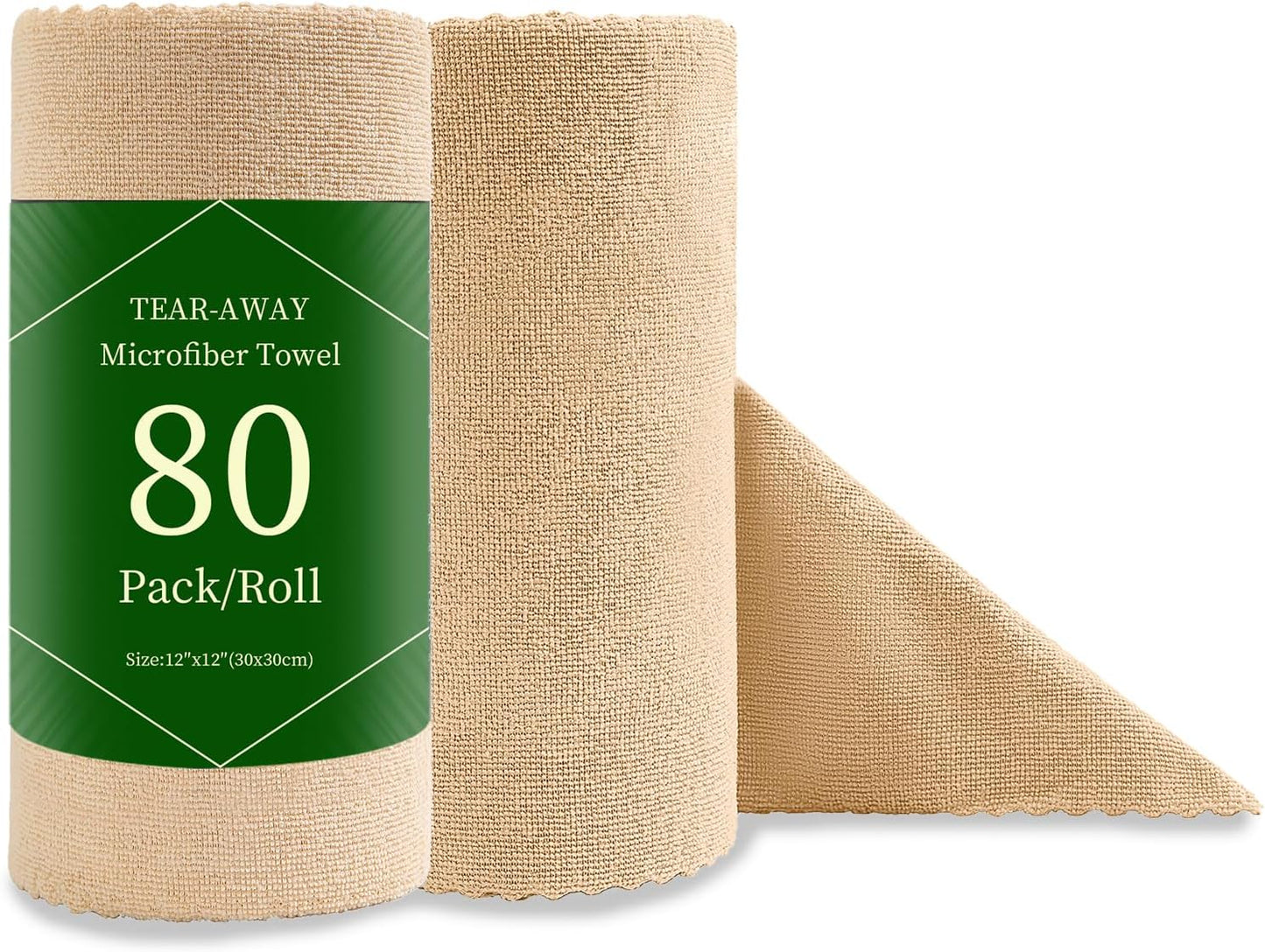 80 Paños Microfibra 12x12pulg Reutilizables para Auto y Casa