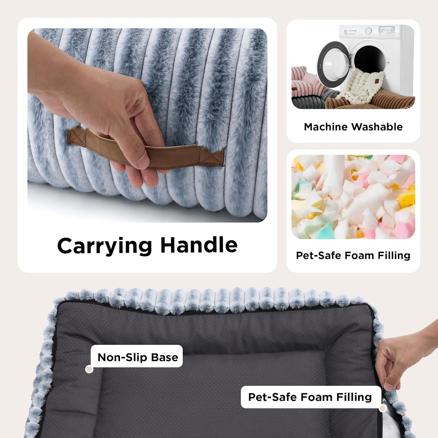 Sofá para gatos con forro polar suave lavable