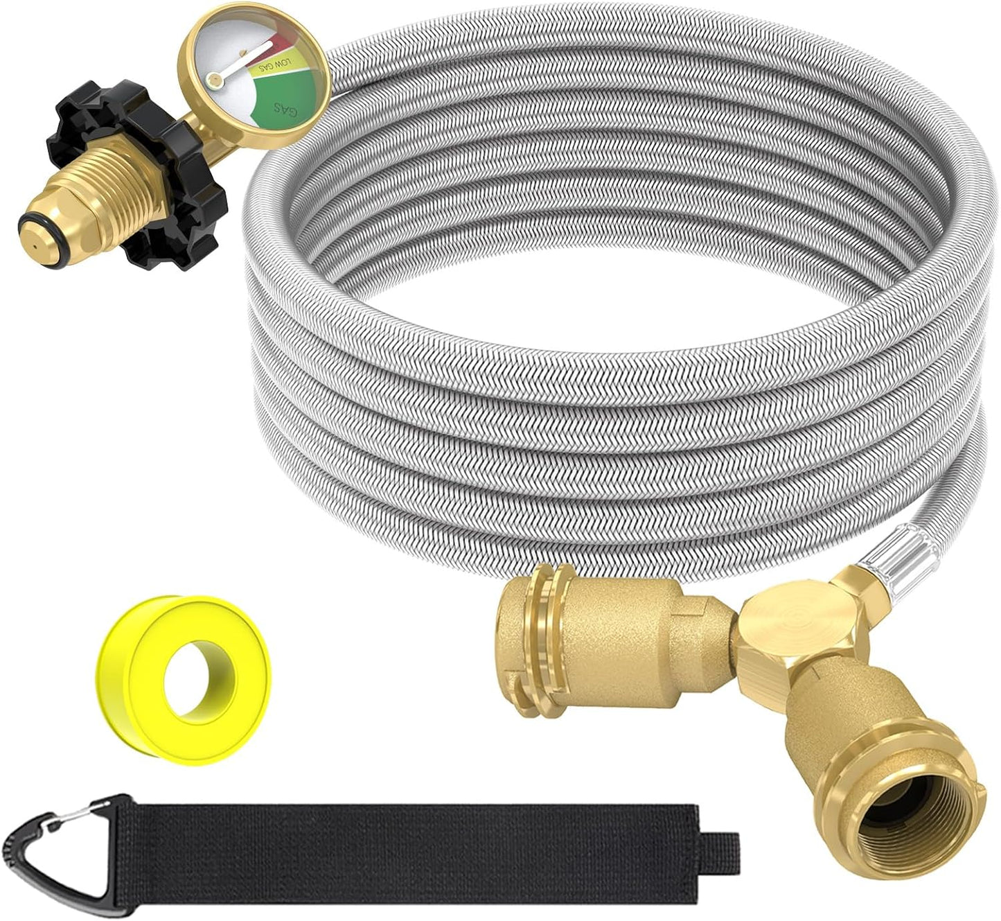 Manguera propano 12ft divisor POL 2 vías adaptador Y