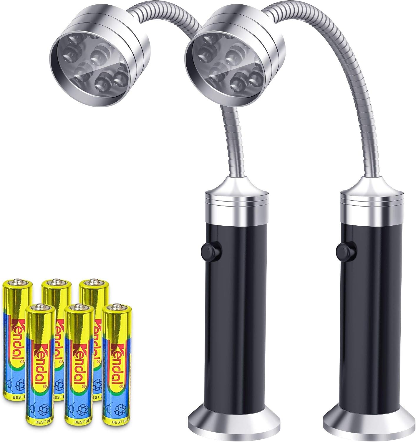Luces LED magnéticas para parrilla exterior con cuello ganso