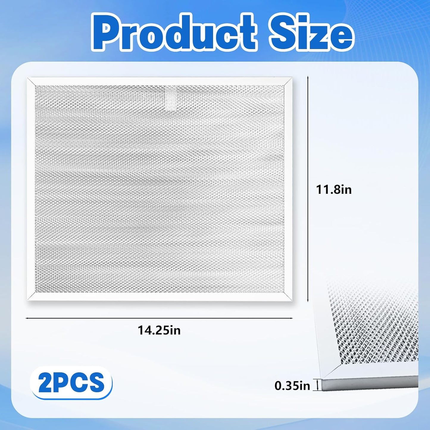 Filtro ventilación campana estufa aluminio 2 pzas comp NuTone Broan