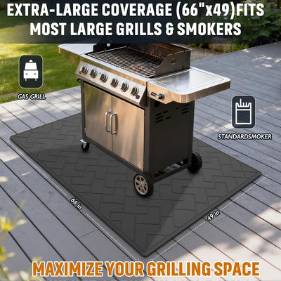 Alfombrilla parrilla al aire libre 66x49pulg TPE impermeable