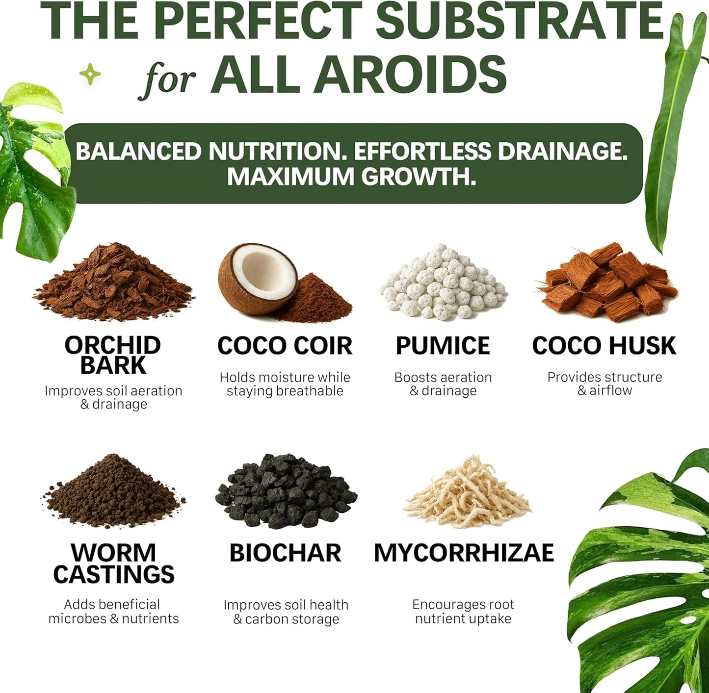 Suelo Premium para Monstera y Philodendron 2qt
