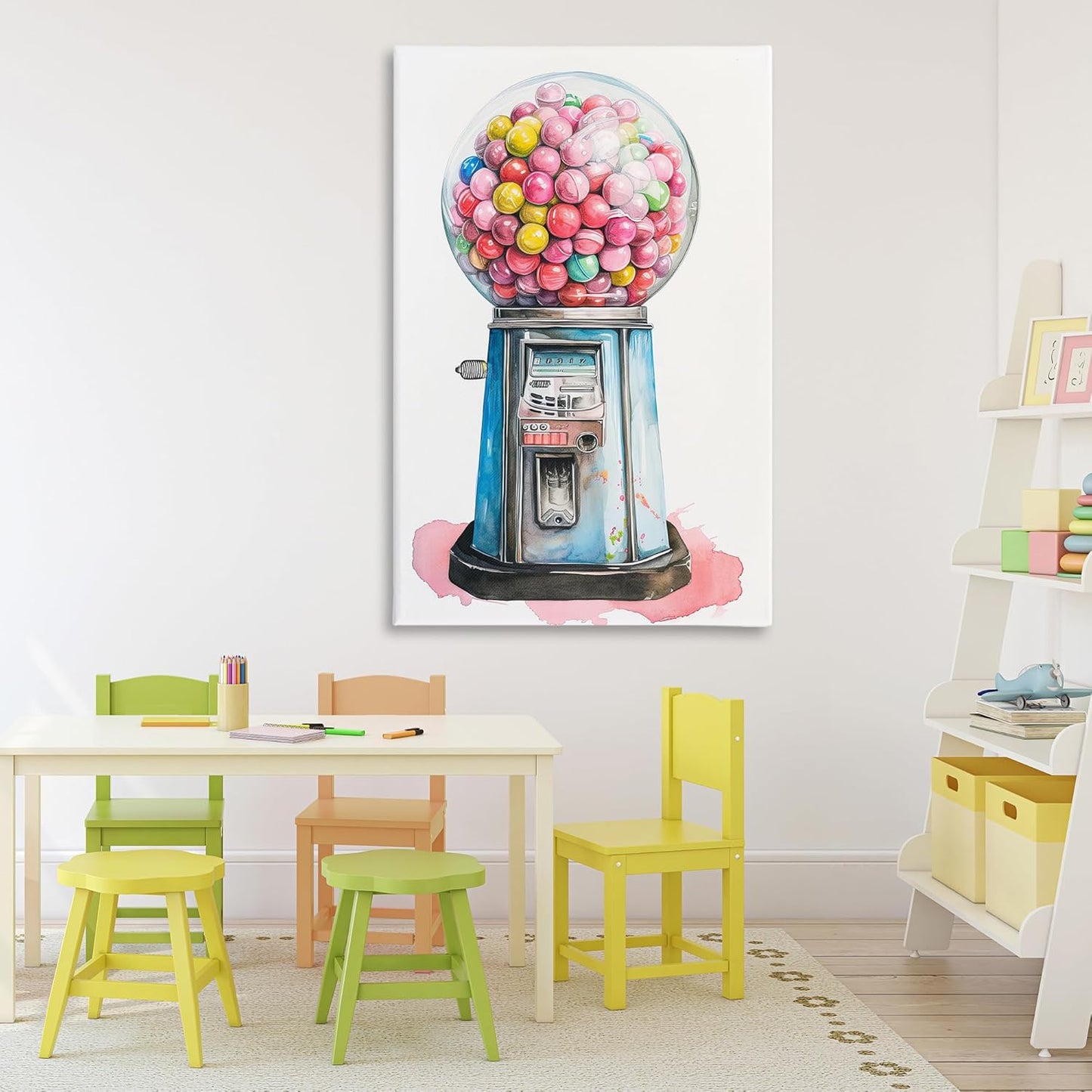 Maquina de caramelos canvas 30x45pulg art retro