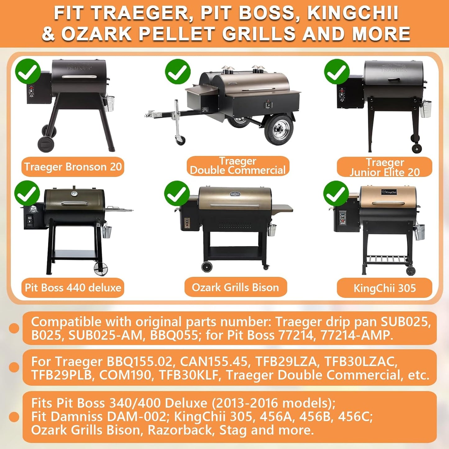 Repuesto bandeja goteo Traeger Bronson 20 BBQ055
