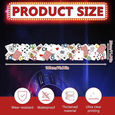 Caminos mesa fiesta casino 70x12pulg con fichas poker