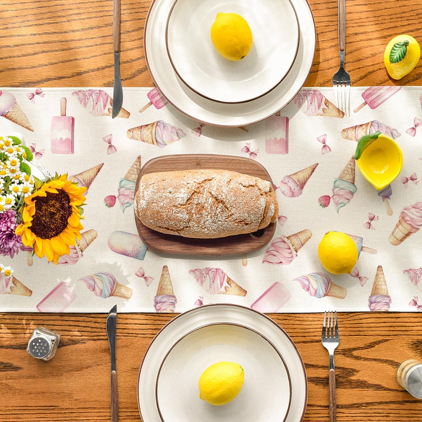 Camino mesa verano lazo helado 13x72pulg decoración fiesta