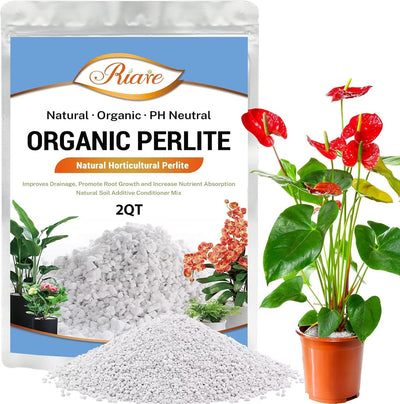 Perlita orgánica 2qt para plantas enmienda suelo drenaje