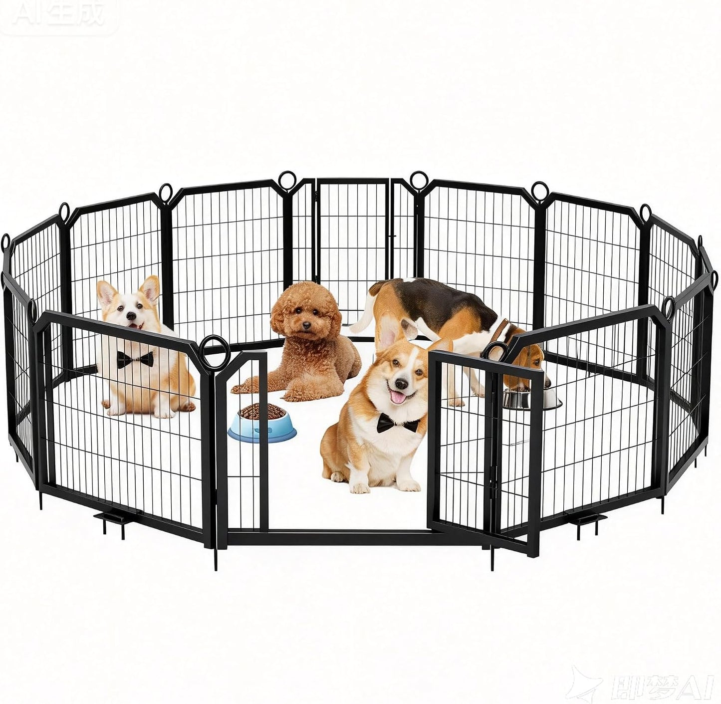 Valla acero ángulo corral perros 24x16 interiores exteriores