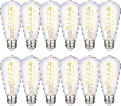 12 Pzas Bombillas LED Edison E26 700lm Blanco Neutro 4000K