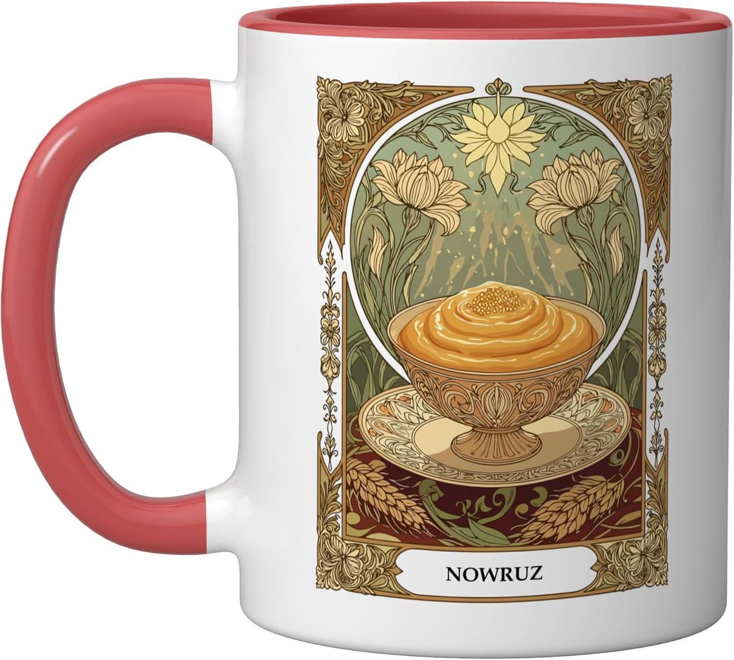 Taza Cerámica Primavera Dulce Rojo/Blanco