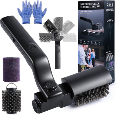 Cepillo eléctrico inalámbrico para parrilla motor 25W 400RPM
