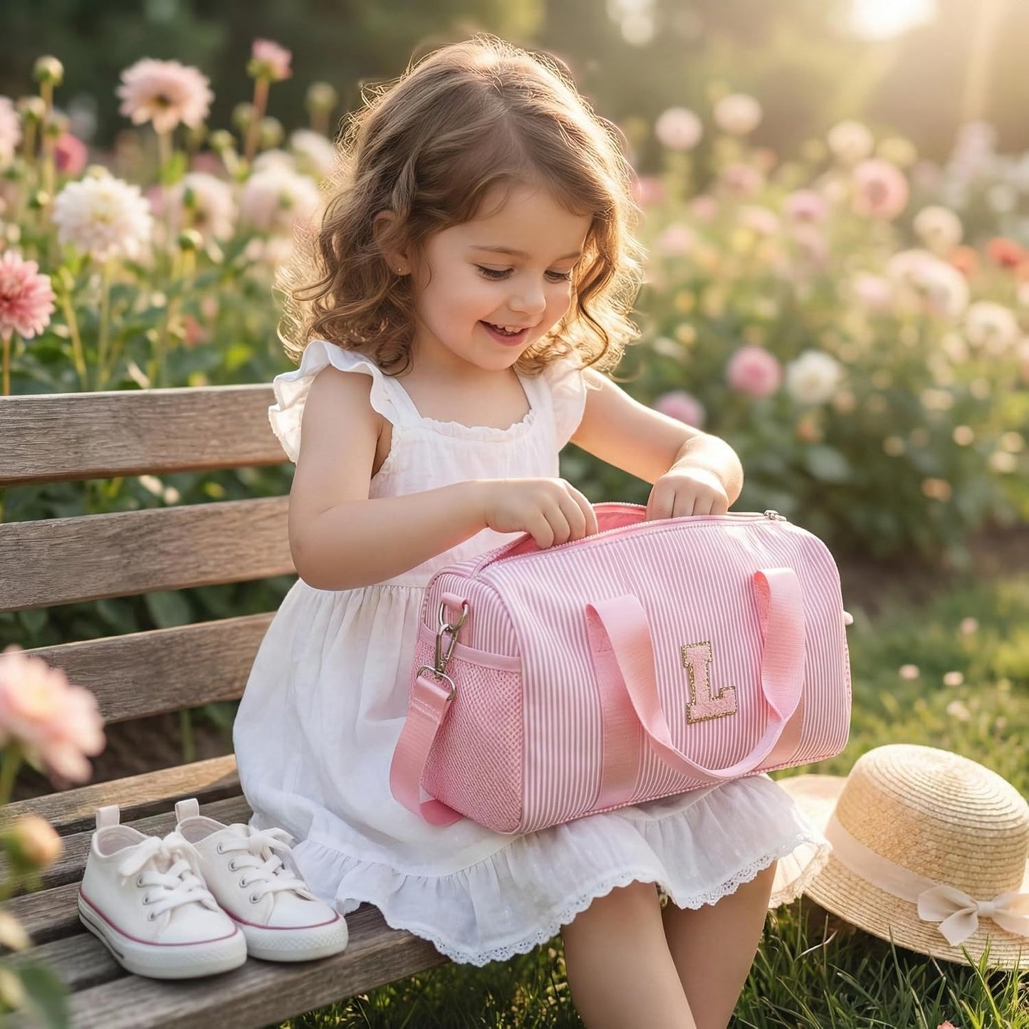 Bolsa baile personalizada con inicial para niñas y adolescentes