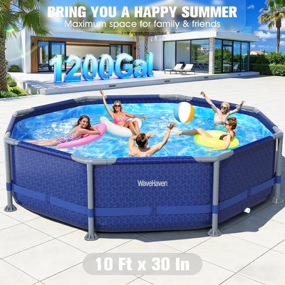 Piscina sobre suelo 10x30pulg 1200gal familiar azul