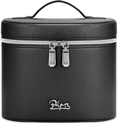 Bolsa maquillaje cuero impermeable con 8 compartimentos 3.4oz