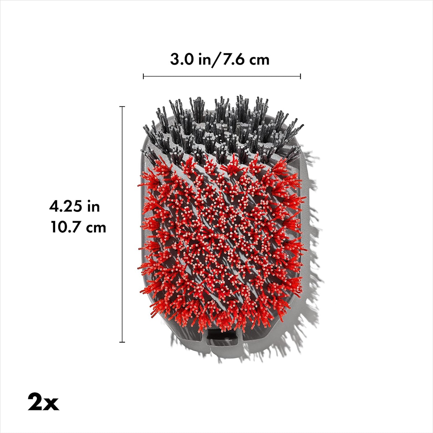 Cepillo nailon para limpieza en frío 2 cabezales rojos