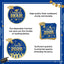 Set 100 Platos Servilletas Graduación Azul Dorado Clase 2026