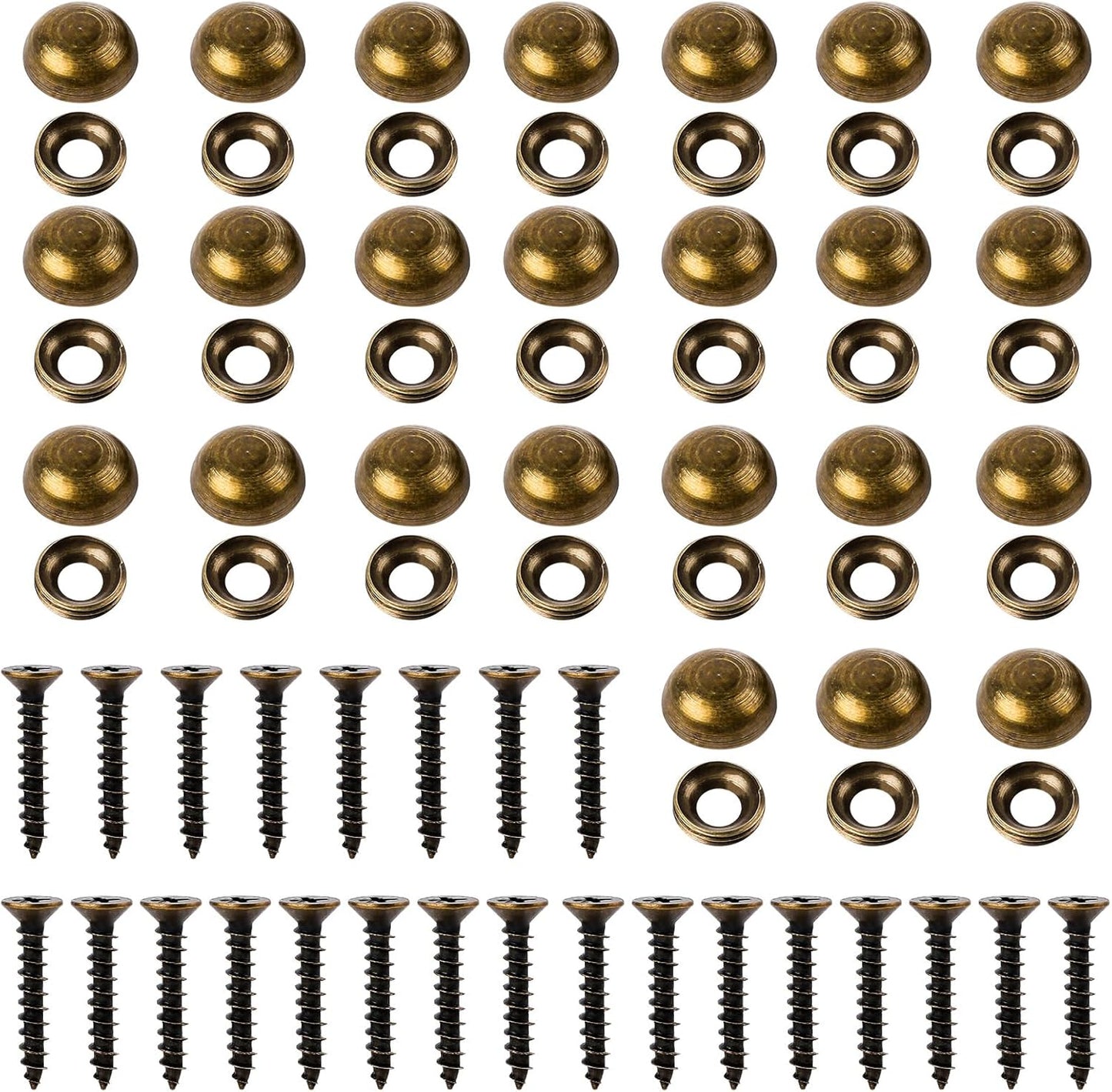 24 Pzas Decorativos Latón para Tapicería Bronce 0.59pulg