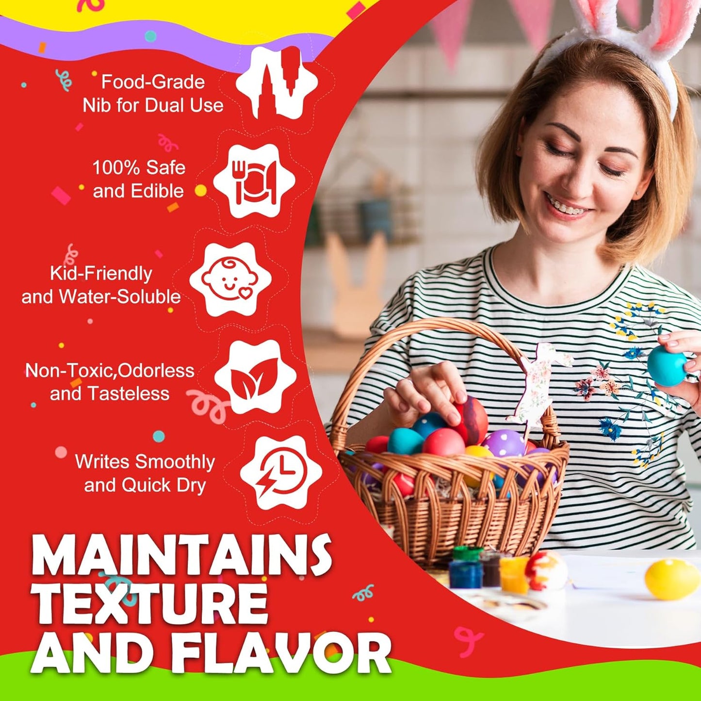 Marcadores comestibles para galletas y pasteles 10 pzas